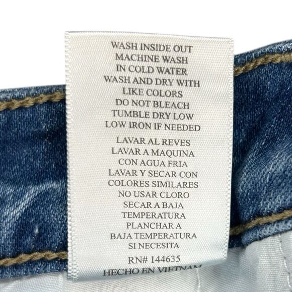 KanCan Low Rise Ankle Skinny Light Wash Stretch Denim Frayed Hem Jeans Size 26 - Picture 7 of 9